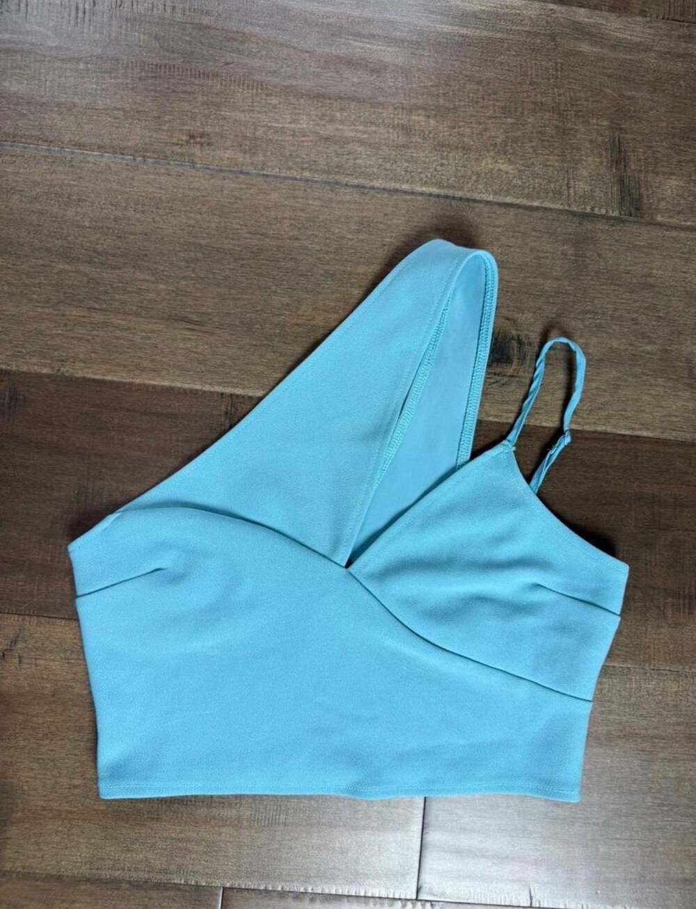 Abercrombie & Fitch Crop Top Size S Blue Asymmetrical